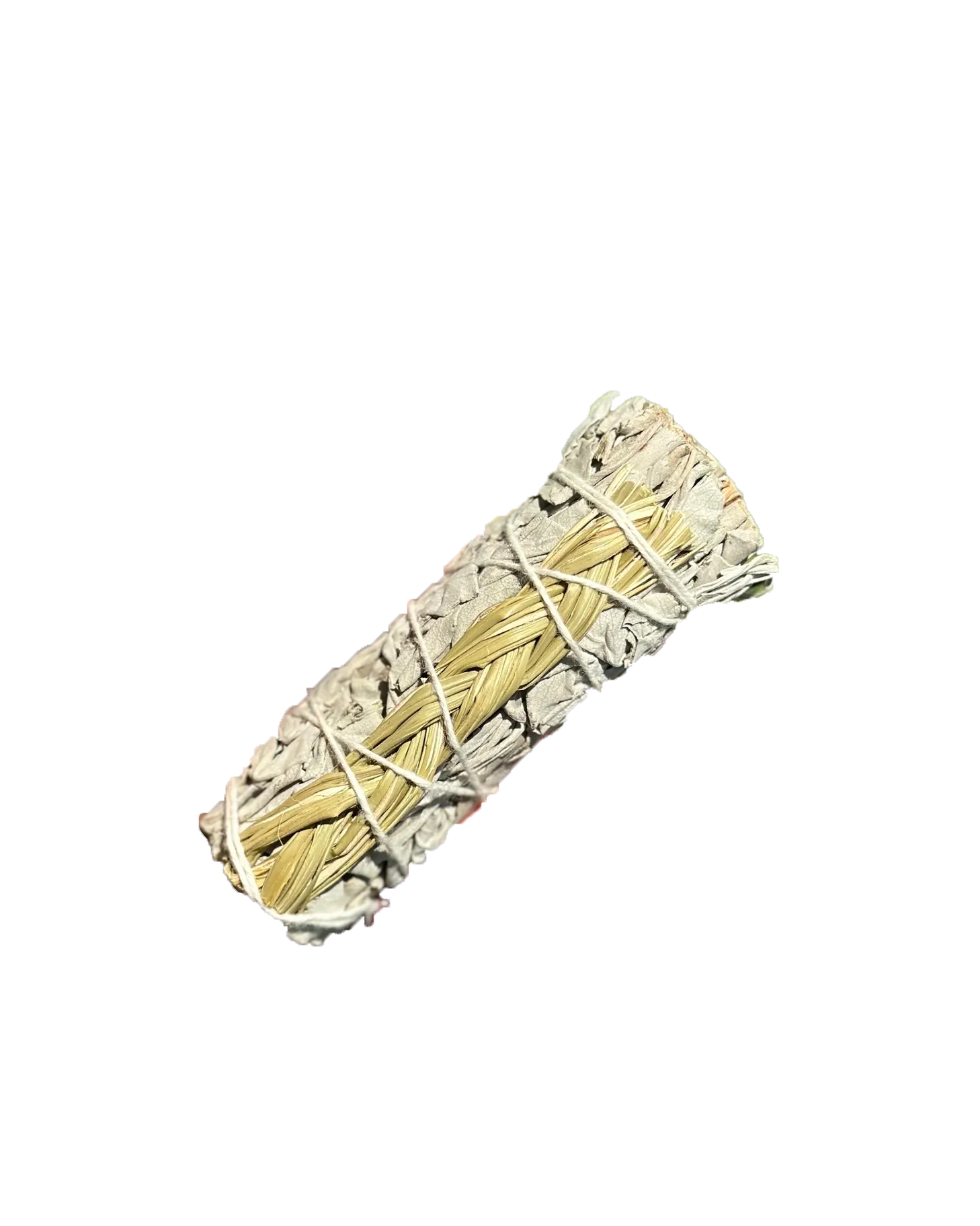 White Sage Braided Sweetgrass Smudge Stick