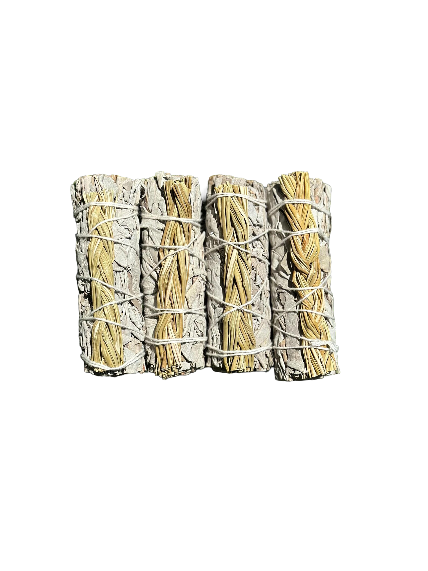 White Sage Braided Sweetgrass Smudge Stick